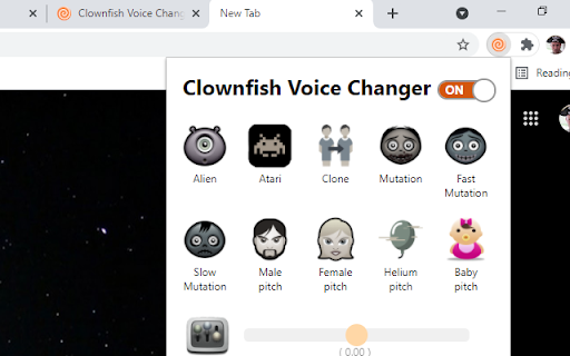 Clownfish Voice Changer for Chrome screenshot