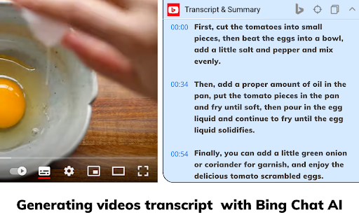 YouTube Summary with Bing Chat - All Browsers screenshot