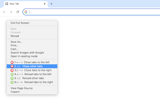 Reload other tabs | Reload all tabs screenshot
