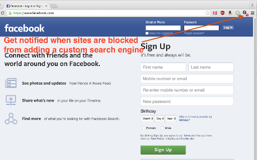 Don't add custom search engines screenshot