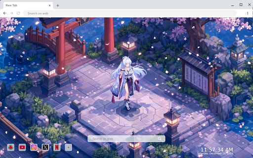 Hiyuki Shrine Maiden (WuWa) Live Wallpaper screenshot