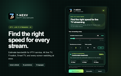 7-NEXV — Best IPTV Setup & Live TV Streaming Speed Guide screenshot