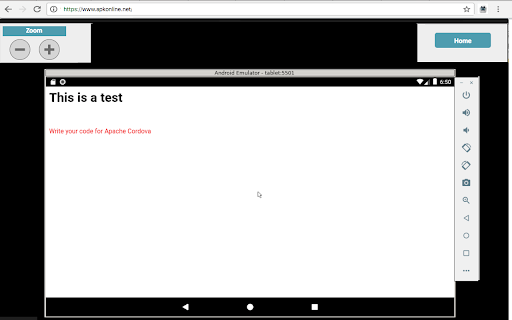 Android developer Cordova online screenshot