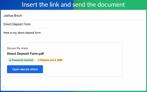 Secure Document Sharing via Email by cloudHQ screenshot