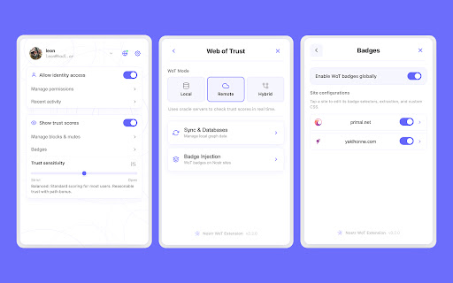 Nostr WoT Extension screenshot