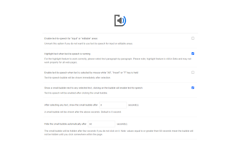 Text to Speech (TTS) screenshot