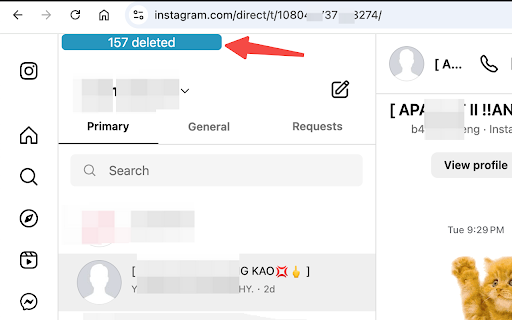 Delete All Instagram Messages screenshot