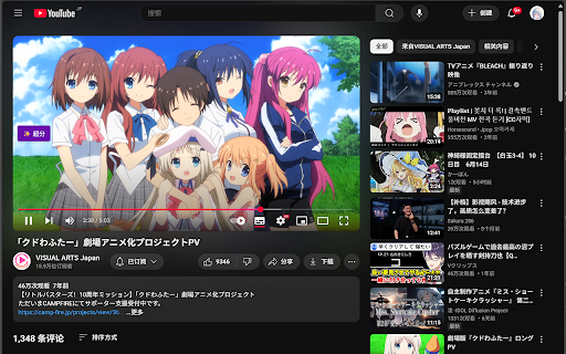 Anime4K WebExtension screenshot