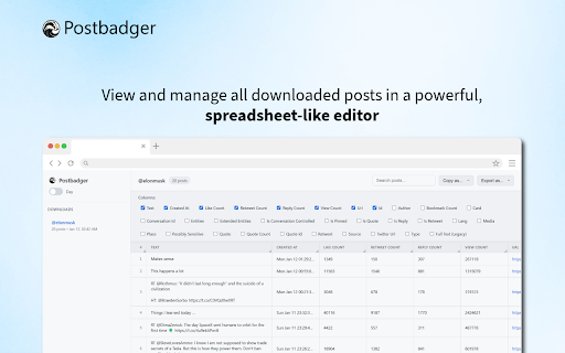 Postbadger - The ultimate x.com tweet downloader screenshot