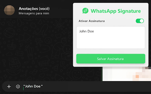 WhatsApp Signature Sender screenshot