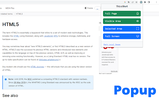 Page capture screenshot tool-ThisShot screenshot