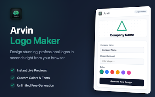 Arvin - Custom Logo Maker & Creator screenshot