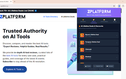 ZPlatform.ai - AI Tools & Deals screenshot