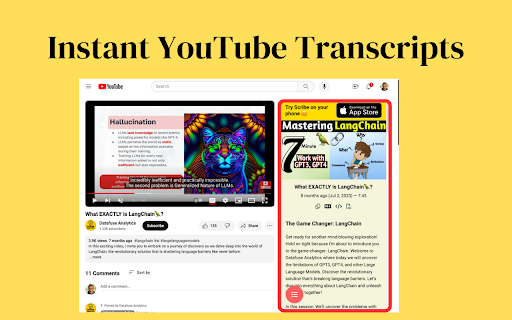 Scribe - Instant YouTube Transcripts screenshot
