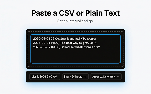 XScheduler - Tweet Scheduler for X (Twitter) | Bulk Schedule Posts screenshot