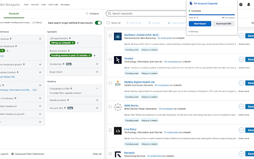 Account Exporter for Sales Navigator screenshot
