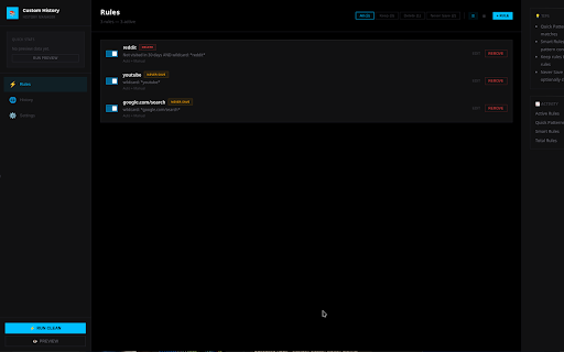 Custom History — Auto Clean screenshot