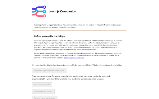Loom.js Companion screenshot