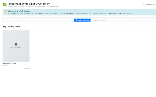 ePub Reader for Google Chrome™ screenshot