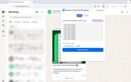 Number Checker for WhatsApp – Validate, Search & Lookup screenshot