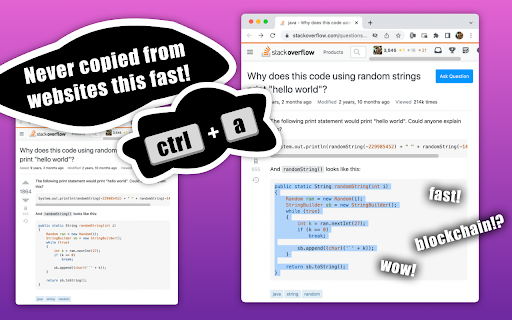 Select Some - ctrl+a but useful screenshot