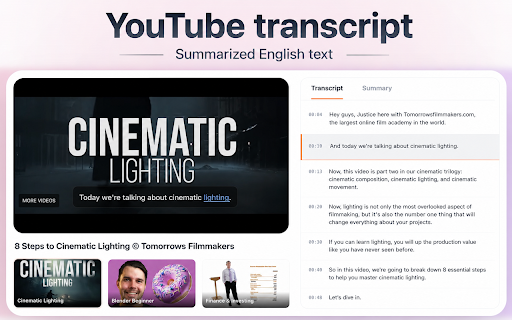 YouTube Transcript, Summary, AI Chatbot - SubKun screenshot