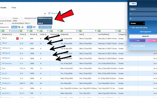 Focus Grade Calculator screenshot