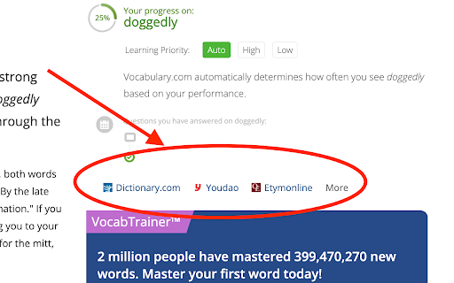 MyVocab screenshot