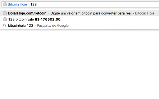 Cotação do Bitcoin hoje screenshot