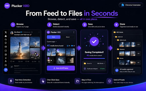Plucker XBD - X(Twitter) Media One-click Downloader screenshot