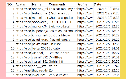 Save IG Comment - Export IG Comments screenshot