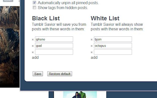Tumblr Savior screenshot