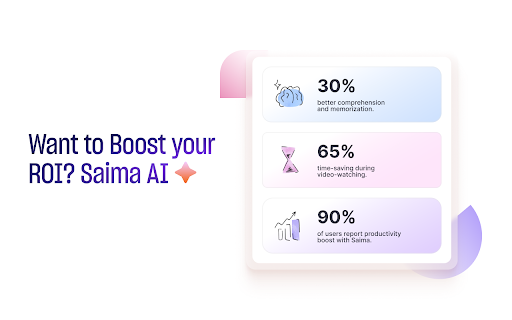 Saima AI Video Speed Controller & Smart Note-Taking screenshot