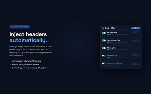 HeaderSmith — Modify HTTP Request & Response Headers screenshot