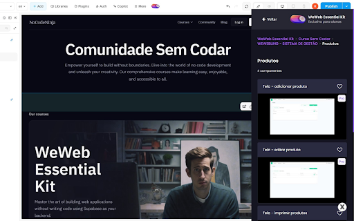 WeWeb Essential Kit screenshot