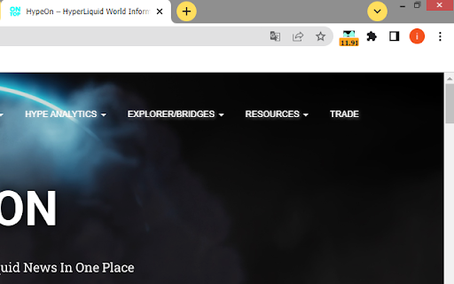 Hyperliquid HYPE Price Widget screenshot
