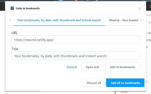 Links to Bookmarks screenshot