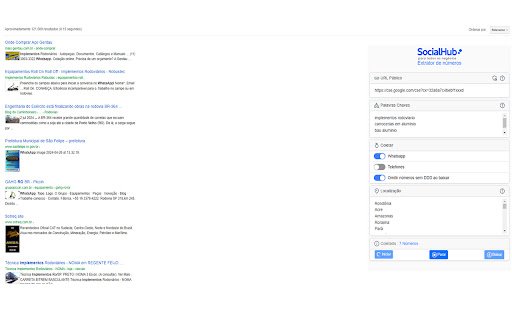 SocialHub Extrator de Números screenshot