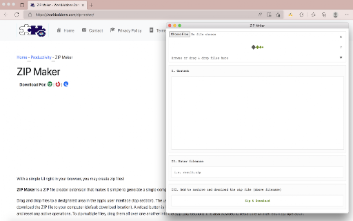 ZIP Maker screenshot