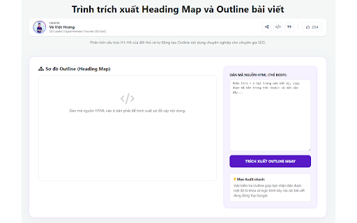 Heading Map & Outline - Võ Việt Hoàng SEO screenshot