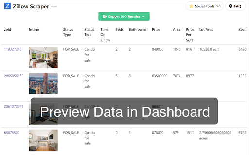 Real Estate Data Scraper screenshot