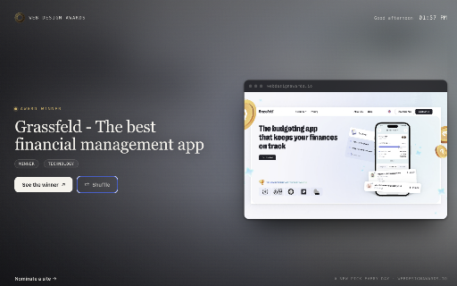 Winner of the Day — Web Design Awards screenshot