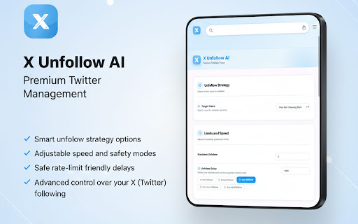 X Unfollow AI – Manage Your Twitter Following List screenshot