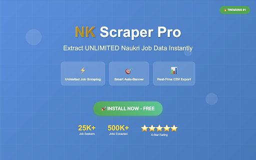 Naukri Scraper Pro – Unlimited Job Data Extractor screenshot