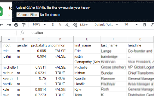 Gender Classifier screenshot