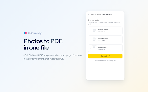 ScanFriendly: Document Scanner, Scan to PDF from Phone or Printer screenshot
