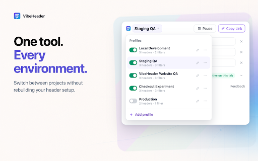 VibeHeader screenshot