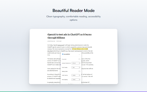 Reader Mode & Focus - ZenRead screenshot