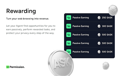 Permission Agent – Earn by Powering AI screenshot
