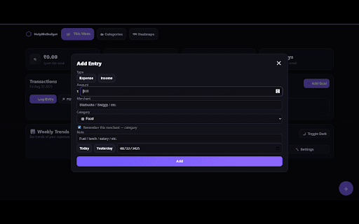 HelpMeBudget screenshot